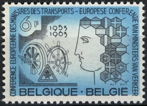 Poštovní známka Belgie 1963 Konference ministrù dopravy Mi# 1313