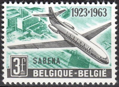 Poštovní známka Belgie 1963 Letadlo Mi# 1319