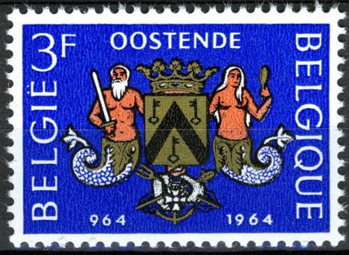Poštovní známka Belgie 1964 Znak Ostende Mi# 1345