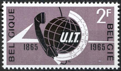 Poštovní známka Belgie 1965 ITU, 100. výroèí Mi# 1390