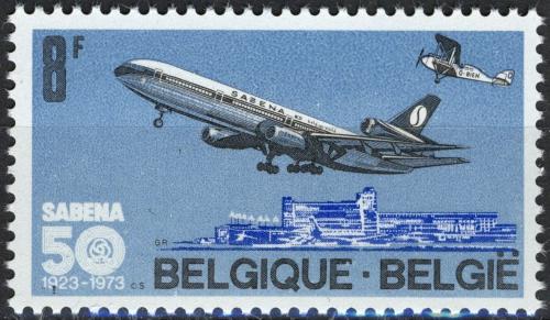 Potovn znmka Belgie 1973 Letadlo DC 10 Mi# 1727