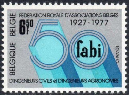 Poštovní známka Belgie 1977 Královský svaz inženýrù, 50. výroèí Mi# 1894