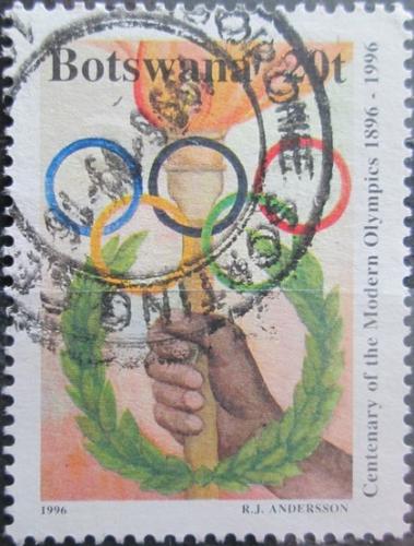 Potovn znmka Botswana 1996 Olympijsk kruhy I Mi# 605 - zvtit obrzek