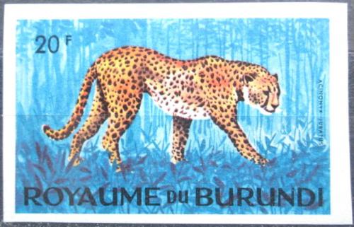 Potovn znmka Burundi 1964 Gepard thl neperf. Mi# 99 B