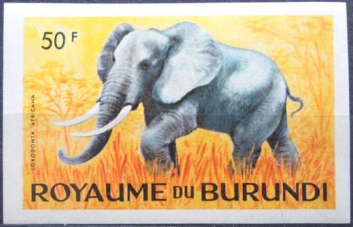Potovn znmka Burundi 1964 Slon africk neperf. Mi# 100 B Kat 8 - zvtit obrzek