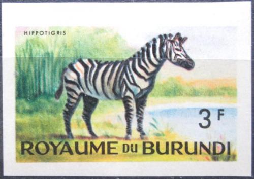 Potovn znmka Burundi 1964 Zebra stepn neperf. Mi# 91 B