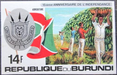 Potovn znmka Burundi 1977 Nezvislost, 15. vro neperf. Mi# 1454 B