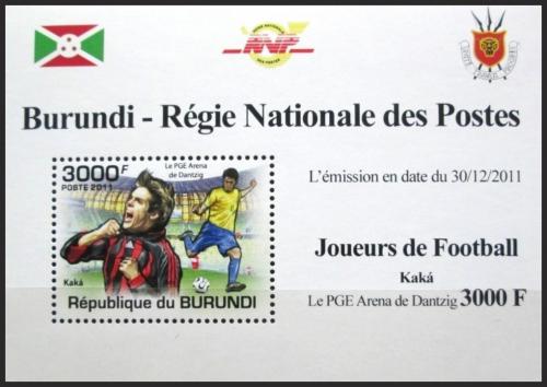 Potovn znmka Burundi 2011 Kak, fotbal DELUXE Mi# 2144 Block - zvtit obrzek