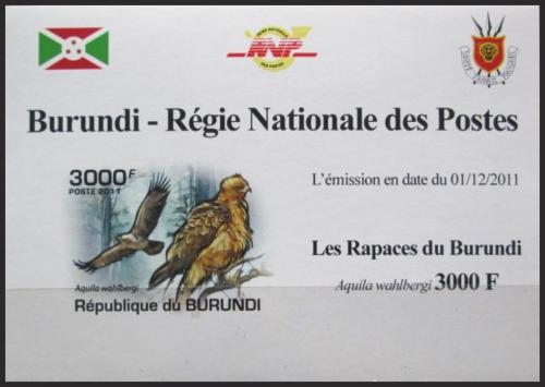 Potovn znmka Burundi 2011 Orel Wahlbergv neperf. DELUXE Mi# 2016 B Block