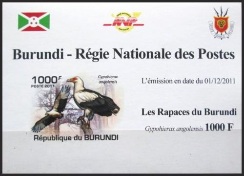 Potovn znmka Burundi 2011 Orlosup palmov neperf. DELUXE Mi# 2014 B Block