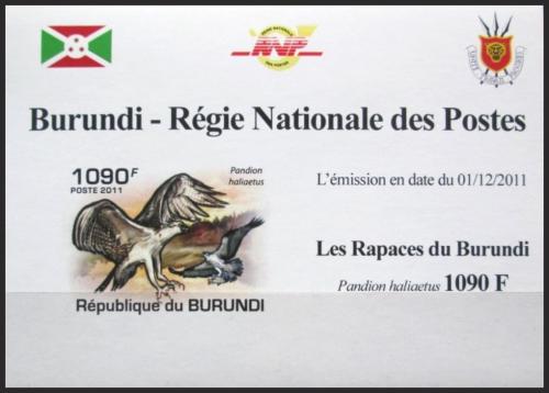 Potovn znmka Burundi 2011 Orlovec n neperf. DELUXE Mi# 2015 B Block