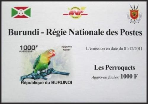 Potovn znmka Burundi 2011 Papouk Fischerv neperf. DELUXE Mi# 1974 B Block - zvtit obrzek