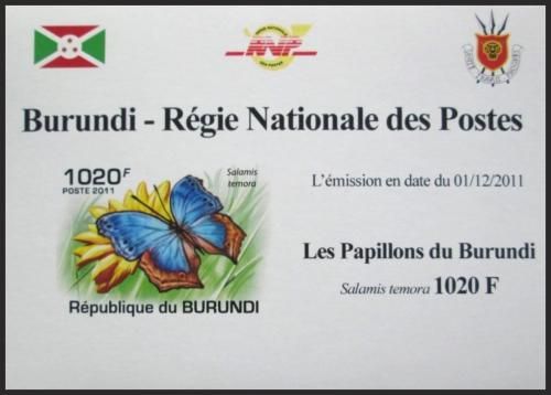 Potovn znmka Burundi 2011 Salamis temora neperf. DELUXE Mi# 2122 B Block - zvtit obrzek