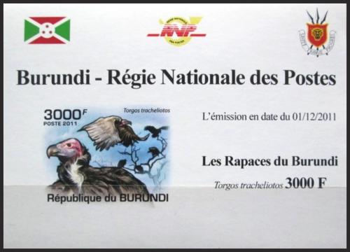 Potovn znmka Burundi 2011 Sup krlovsk neperf. DELUXE Mi# 2017 B Block