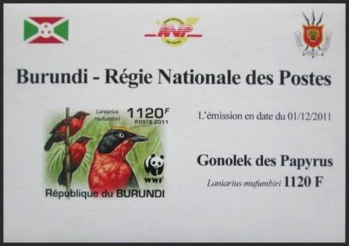 Potovn znmka Burundi 2011 uhkovec papyrusov neperf. DELUXE Mi# 2126 B Block