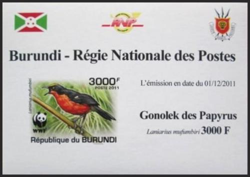 Potovn znmka Burundi 2011 uhkovec papyrusov neperf. DELUXE Mi# 2128 B Block