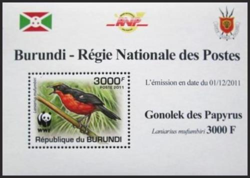 Potovn znmka Burundi 2011 uhkovec papyrusov, WWF DELUXE Mi# 2128 b Block - zvtit obrzek