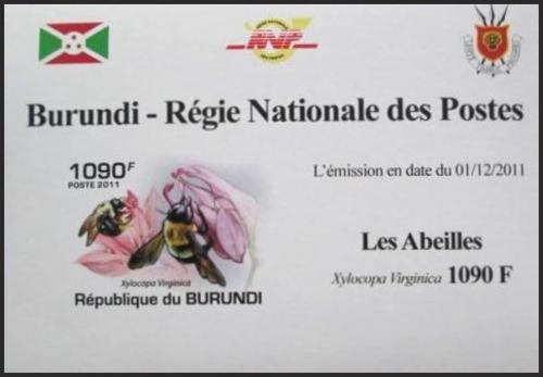 Potovn znmka Burundi 2011 Vely neperf. DELUXE Mi# 1999 B Block
