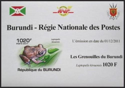 Potovn znmka Burundi 2011 ba neperf. DELUXE Mi# 2062 B Block