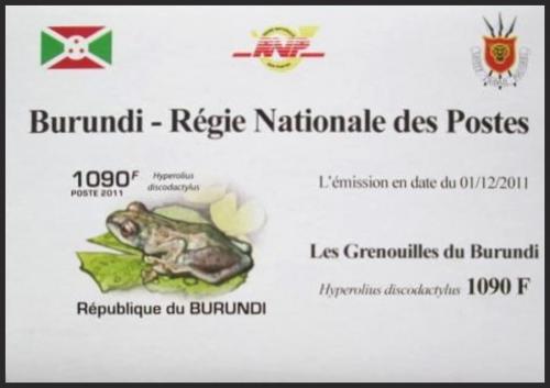 Potovn znmka Burundi 2011 ba neperf. DELUXE Mi# 2063 B Block