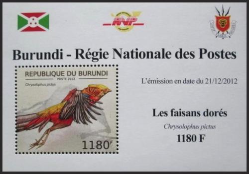 Potovn znmka Burundi 2012 Baant zlat DELUXE Mi# 2793 Block - zvtit obrzek