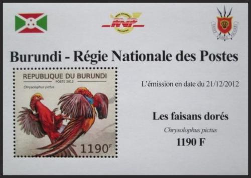Potovn znmka Burundi 2012 Baant zlat DELUXE Mi# 2794 Block - zvtit obrzek