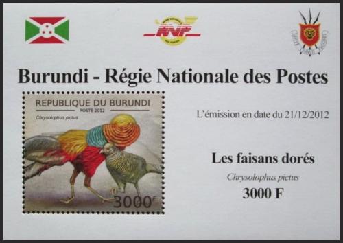 Potovn znmka Burundi 2012 Baant zlat DELUXE Mi# 2795 Block - zvtit obrzek