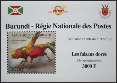 Potovn znmka Burundi 2012 Baant zlat DELUXE Mi# 2796 Block - zvtit obrzek