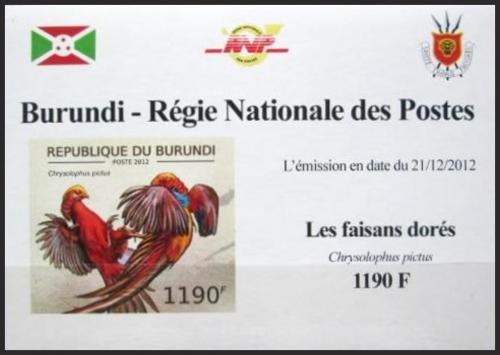 Potovn znmka Burundi 2012 Baant zlat neperf. DELUXE Mi# 2794 B Block - zvtit obrzek