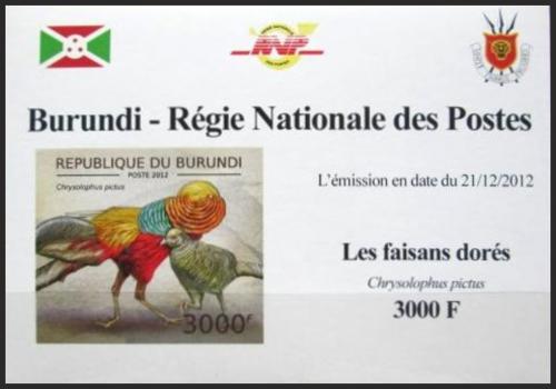 Potovn znmka Burundi 2012 Baant zlat neperf. DELUXE Mi# 2795 B Block - zvtit obrzek
