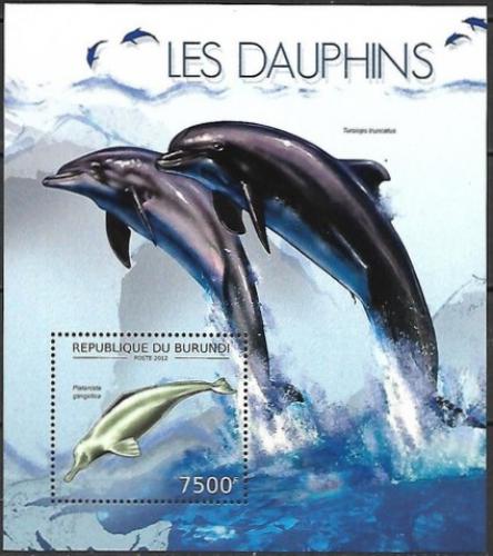 Poštovní známka Burundi 2012 Delfíni Mi# Block 293 Kat 9€