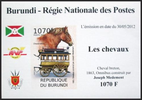 Potovn znmka Burundi 2012 Dostavnk Omnibus neperf. DELUXE Mi# 2403 B Block - zvtit obrzek