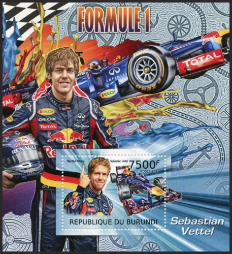 Potovn znmka Burundi 2012 Formule 1, Sebastian Vettel Mi# Block 226 Kat 9
