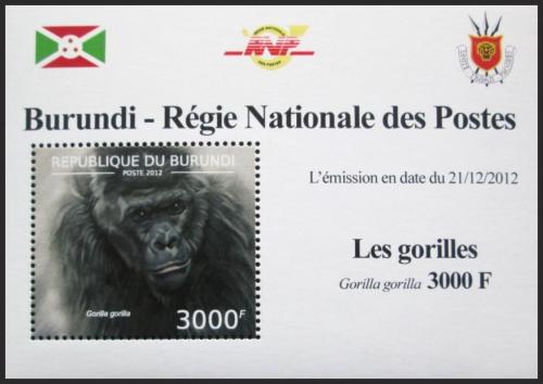 Potovn znmka Burundi 2012 Gorila zpadn DELUXE Mi# 2851 Block