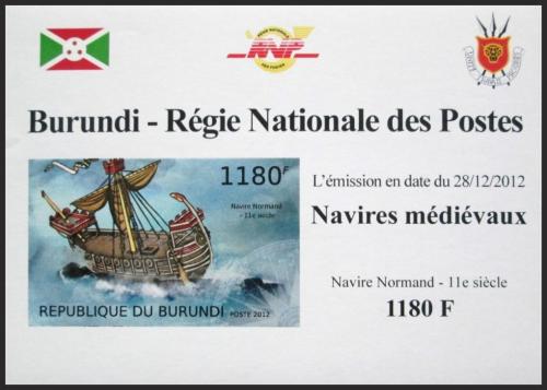 Potovn znmka Burundi 2012 Normansk lo neperf. DELUXE Mi# 2858 B Block - zvtit obrzek