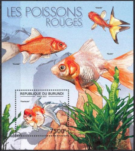 Poštovní známka Burundi 2012 Ryby Mi# Block 281 Kat 9€