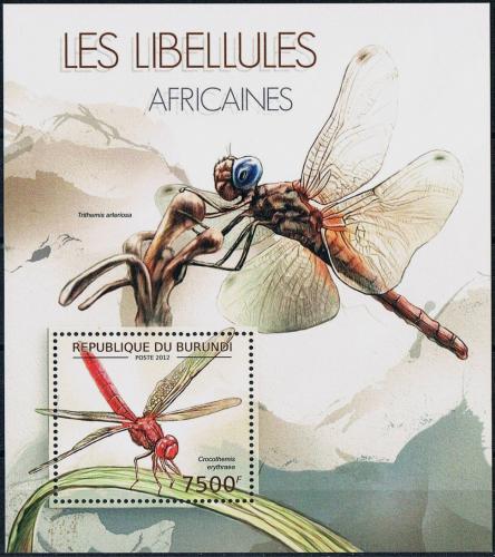 Poštovní známka Burundi 2012 Vážky Mi# Block 279 Kat 9€