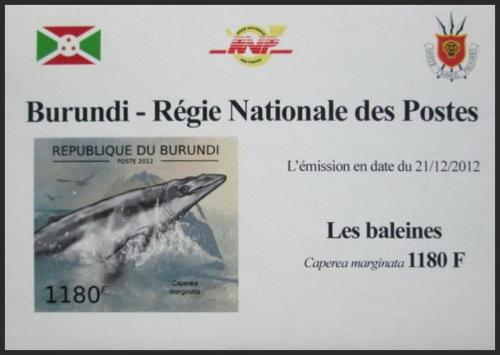 Potovn znmka Burundi 2012 Velrybka mal DELUXE Mi# 2838 B Block - zvtit obrzek