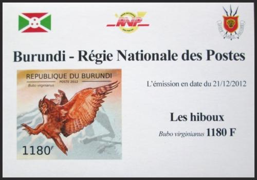 Potovn znmka Burundi 2012 Vr virginsk neperf. DELUXE Mi# 2808 B Block - zvtit obrzek