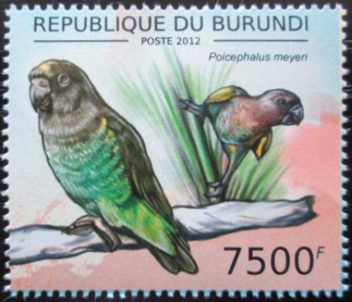 Potovn znmka Burundi 2012 Papouek lutotemenn Mi# 2817