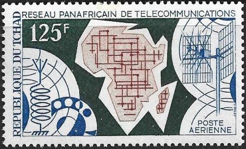 Potovn znmka ad 1971 Africk telefonn s Mi# 386