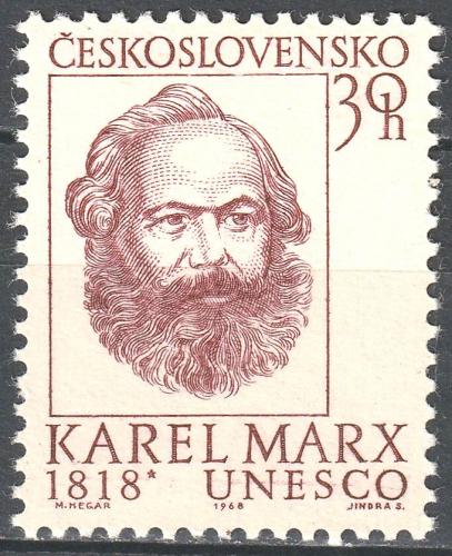 Potovn znmka eskoslovensko 1968 Karel Marx Mi# 1777 - zvtit obrzek