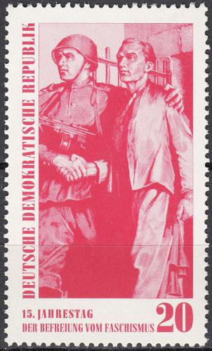 Poštovní známka DDR 1960 Výroèí osvobození Mi# 764