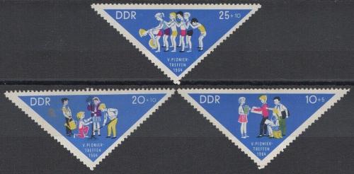 Poštovní známka DDR 1964 Setkání pionýrù Mi# 1045-47 Kat 10€