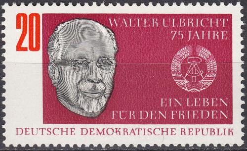 Poštovní známka DDR 1968 Prezident Walter Ulbricht Mi# 1383