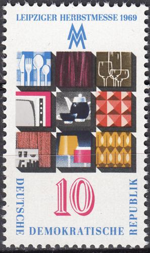 Poštovní známka DDR 1969 Lipský veletrh Mi# 1494