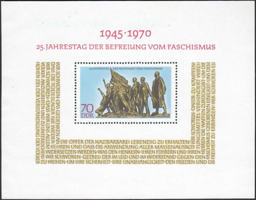 Poštovní známka DDR 1970 Výroèí osvobození Mi# Block 32