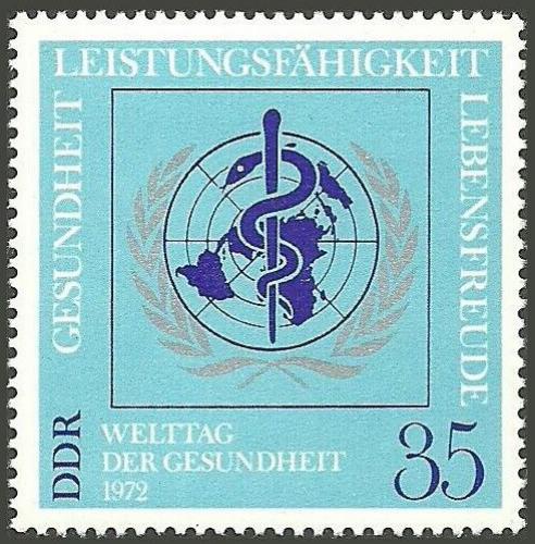 Poštovní známka DDR 1972 Svìtový den zdraví Mi# 1748