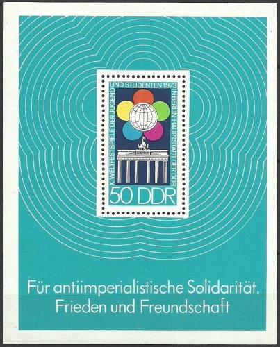 Poštovní známka DDR 1973 Festival mládeže Mi# Block 38