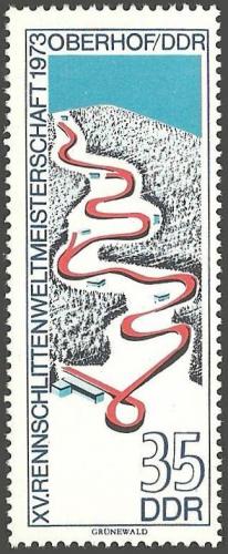 Poštovní známka DDR 1973 MS v jízdì na bobech Mi# 1831